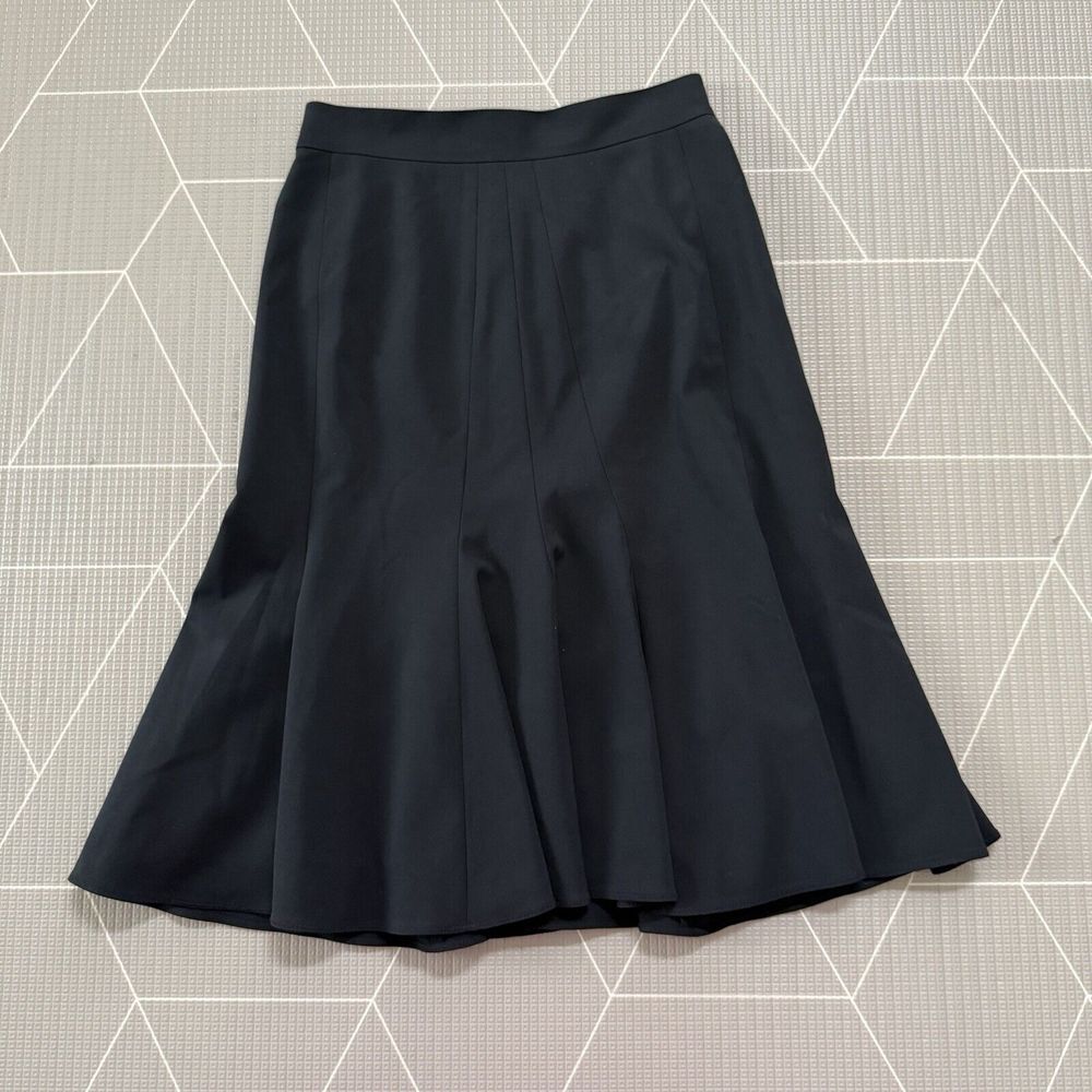 Elie Tahari Bergdorf Goodman Wool Tulip‎ Skirt Size 8 Black